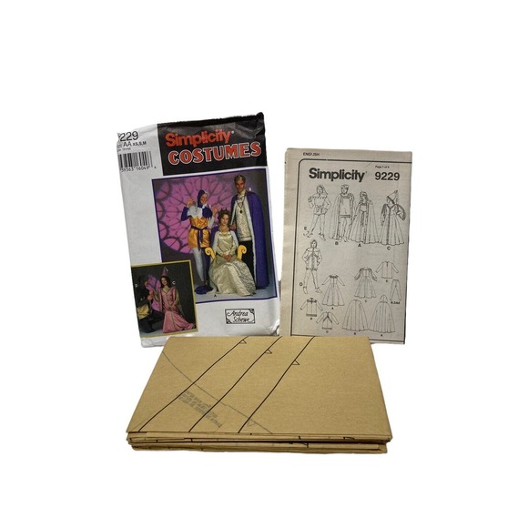 Simplicity 9229 Misses Mens Teens Medieval Costumes Capes Jester Sewing Pattern - Picture 4 of 6